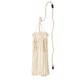 GLOBOSTAR® BAHRI 36211 Boho Κρεμαστό Φωτιστικό Οροφής με Ντουί 1 x E27 AC 220-240V IP20 - Μπεζ - Μ20 x Π20 x Υ65cm