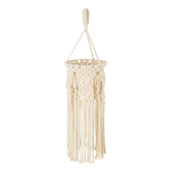 GLOBOSTAR® BAHRI 36211 Boho Κρεμαστό Φωτιστικό Οροφής με Ντουί 1 x E27 AC 220-240V IP20 - Μπεζ - Μ20 x Π20 x Υ65cm