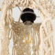 GLOBOSTAR® BAHRI 36211 Boho Κρεμαστό Φωτιστικό Οροφής με Ντουί 1 x E27 AC 220-240V IP20 - Μπεζ - Μ20 x Π20 x Υ65cm