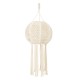GloboStar® 36214 EGYPT Boho Καπέλο Φωτιστικού- Μακραμέ Πλεκτό Χειροποίητο Μπεζ Βαμβακερό Νήμα - Μ30 x Π30  x Υ75cm