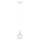 GLOBOSTAR® HANNA 36217 Μοντέρνο Κρεμαστό Φωτιστικό Οροφής με Ντουί 1 x E27 AC 220-240V IP20 - Λευκό - Μ4 x Π4 x Υ110cm