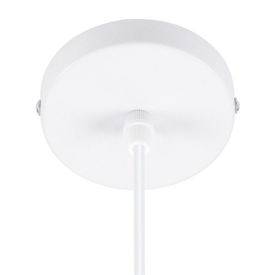 GLOBOSTAR® HANNA 36217 Μοντέρνο Κρεμαστό Φωτιστικό Οροφής με Ντουί 1 x E27 AC 220-240V IP20 - Λευκό - Μ4 x Π4 x Υ110cm