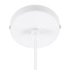 GLOBOSTAR® HANNA 36217 Μοντέρνο Κρεμαστό Φωτιστικό Οροφής με Ντουί 1 x E27 AC 220-240V IP20 - Λευκό - Μ4 x Π4 x Υ110cm