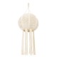 GloboStar® 36214 EGYPT Boho Καπέλο Φωτιστικού- Μακραμέ Πλεκτό Χειροποίητο Μπεζ Βαμβακερό Νήμα - Μ30 x Π30  x Υ75cm