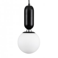 GLOBOSTAR® MAVERICK 00945 Μοντέρνο Κρεμαστό Φωτιστικό Οροφής με Ντουί 1 x E27 AC 220-240V IP20 - Μαύρο & Λευκό - Μ15 x Π15 x Υ33cm GLOBOSTAR® MAVERICK 00945 Μοντέρνο Κρεμαστό Φωτιστικό Οροφής με Ντουί 1 x E27 AC 220-240V IP20 - Μαύρο & Λευκό - Μ15 x Π15 x Υ33cm