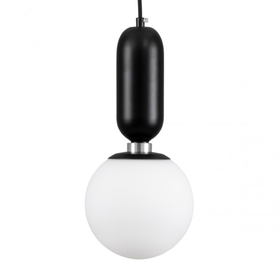 GLOBOSTAR® MAVERICK 00945 Μοντέρνο Κρεμαστό Φωτιστικό Οροφής με Ντουί 1 x E27 AC 220-240V IP20 - Μαύρο & Λευκό - Μ15 x Π15 x Υ33cm GLOBOSTAR® MAVERICK 00945 Μοντέρνο Κρεμαστό Φωτιστικό Οροφής με Ντουί 1 x E27 AC 220-240V IP20 - Μαύρο & Λευκό - Μ15 x Π15 x Υ33cm