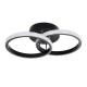 GLOBOSTAR® CORA 61058 Μοντέρνο Φωτιστικό Οροφής LED 18W 2160lm 300° AC 220-240V IP20 Ρυθμιζόμενο Λευκό CCT με On/Off 2700K/4500K/6000K - Lumileds SMD Chip - Μαύρο Ματ - Μ36 x Π20.5 x Υ7cm - 3 Χρόνια Εγγύηση