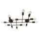 GLOBOSTAR® PIPING 00669-1 Vintage Φωτιστικό Οροφής με Ντουί 12 x E27 AC 220-240V IP20 - Μπρούτζινο - Μ78.5 x Π9.5 x Υ64cm