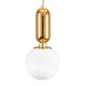 GLOBOSTAR® MAVERICK 00943 Μοντέρνο Κρεμαστό Φωτιστικό Οροφής με Ντουί 1 x E27 AC 220-240V IP20 - Χρυσό & Λευκό - Μ15 x Π15 x Υ33cm