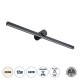GLOBOSTAR® ROSA 60450 Μοντέρνο Φωτιστικό Τοίχου - Απλίκα Καθρέπτη Μπάνιου LED 12W 1400lm 120° AC 220-240V IP20 Φυσικό Λευκό 4500K - Lumileds SMD Chip & TÜV SÜD Driver - Μαύρο Ματ - Μ60 x Π15 x Υ7cm - 3 Χρόνια Εγγύηση