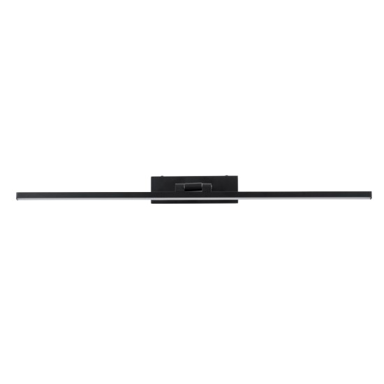 GLOBOSTAR® ELLIS 60444 Μοντέρνο Φωτιστικό Τοίχου - Απλίκα Καθρέπτη Μπάνιου LED 12W 1400lm 120° AC 220-240V IP44 Φυσικό Λευκό 4500K - Lumileds SMD Chip & TÜV SÜD Driver - Μαύρο Ματ - Μ60 x Π16 x Υ6cm - 3 Χρόνια Εγγύηση