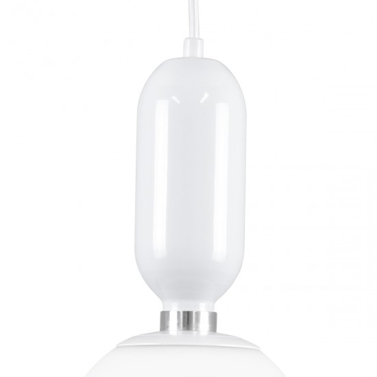 GLOBOSTAR® MAVERICK 00944 Μοντέρνο Κρεμαστό Φωτιστικό Οροφής με Ντουί 1 x E27 AC 220-240V IP20 - Λευκό - Μ15 x Π15 x Υ33cm GLOBOSTAR® MAVERICK 00944 Μοντέρνο Κρεμαστό Φωτιστικό Οροφής με Ντουί 1 x E27 AC 220-240V IP20 - Λευκό - Μ15 x Π15 x Υ33cm