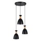 GLOBOSTAR® AVA 61572 Μοντέρνο Κρεμαστό Φωτιστικό Οροφής με Ντουί 3 x E27 AC 220-240V IP20 - Μαύρο & Μπεζ - Μ35 x Π35 x Υ130cm GLOBOSTAR® AVA 61572 Μοντέρνο Κρεμαστό Φωτιστικό Οροφής με Ντουί 3 x E27 AC 220-240V IP20 - Μαύρο & Μπεζ - Μ35 x Π35 x Υ130cm