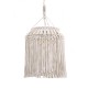 GLOBOSTAR® ALGERIA 36202 Boho Κρεμαστό Φωτιστικό Οροφής με Ντουί 1 x E27 AC 220-240V IP20 - Μπεζ - Μ40 x Π40 x Υ50cm