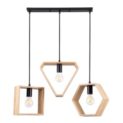 GLOBOSTAR® ELISE 00682 Μοντέρνο Κρεμαστό Φωτιστικό Οροφής με Ντουί 3 x E27 AC 220-240V IP20 - Μπεζ & Μαύρο - Μ76 x Π8 x Υ25cm GLOBOSTAR® ELISE 00682 Μοντέρνο Κρεμαστό Φωτιστικό Οροφής με Ντουί 3 x E27 AC 220-240V IP20 - Μπεζ & Μαύρο - Μ76 x Π8 x Υ25cm