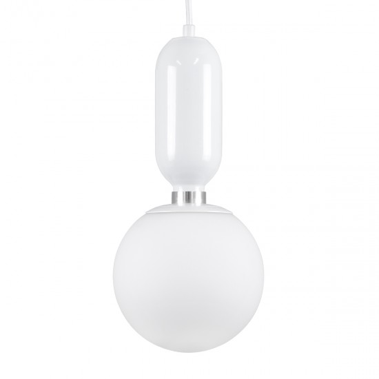 GLOBOSTAR® MAVERICK 00944 Μοντέρνο Κρεμαστό Φωτιστικό Οροφής με Ντουί 1 x E27 AC 220-240V IP20 - Λευκό - Μ15 x Π15 x Υ33cm GLOBOSTAR® MAVERICK 00944 Μοντέρνο Κρεμαστό Φωτιστικό Οροφής με Ντουί 1 x E27 AC 220-240V IP20 - Λευκό - Μ15 x Π15 x Υ33cm