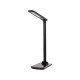 GLOBOSTAR® ONO 76533 Μοντέρνο Επιτραπέζιο Φωτιστικό Γραφείου με Ασύρματη Φόρτιση 10W 2A LED 3.5W 350lm 90° DC 5V με USB-C IP20 Ρυθμιζόμενο Λευκό CCT με Αφή 2700K/4500K/6000K Dimmable - Sanan SMD Chip - Μαύρο - Μ18 x Π12 x Υ36cm - 2 Χρόνια Εγγύηση