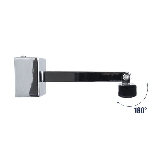 GLOBOSTAR® ELLIS 60445 Μοντέρνο Φωτιστικό Τοίχου - Απλίκα Καθρέπτη Μπάνιου LED 12W 1400lm 120° AC 220-240V IP44 Φυσικό Λευκό 4500K - Lumileds SMD Chip & TÜV SÜD Driver - Νίκελ Χρώμιο - Μ60 x Π16 x Υ6cm - 3 Χρόνια Εγγύηση