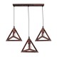 GLOBOSTAR® TRIANGLE 00623 Μοντέρνο Κρεμαστό Φωτιστικό Οροφής με Ντουί 3 x E27 AC 220-240V IP20 - Χάλκινο - Μ70 x Π22 x Y130cm GLOBOSTAR® TRIANGLE 00623 Μοντέρνο Κρεμαστό Φωτιστικό Οροφής με Ντουί 3 x E27 AC 220-240V IP20 - Χάλκινο - Μ70 x Π22 x Y130cm