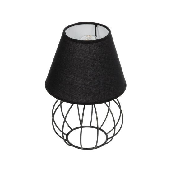 GLOBOSTAR® SHAPE 202-0057 Μοντέρνο Επιτραπέζιο Φωτιστικό Πορτατίφ με Ντουί 1 x E27 AC 220-240V IP20 - Μαύρο - Μ19 x Π19 x Υ28cm