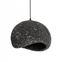 GLOBOSTAR® STONE 204-0194 Μοντέρνο Κρεμαστό Φωτιστικό Οροφής με Ντουί 1 x E27 AC 220-240V IP20 - Μαύρο - Μ35 x Π31 x Υ26cm