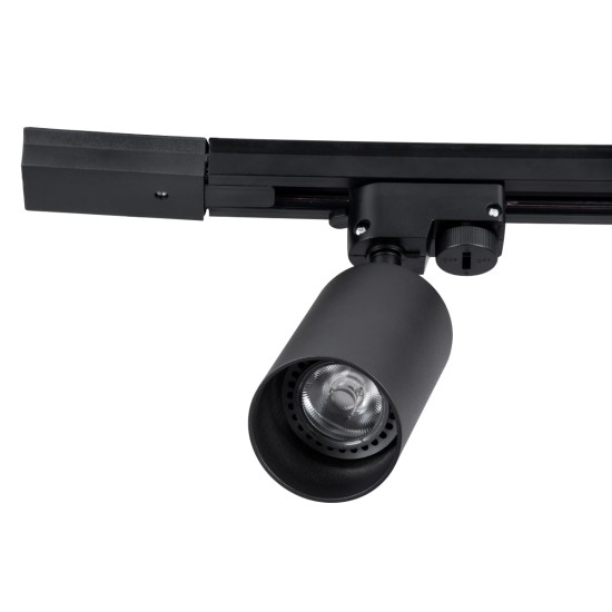 GLOBOSTAR® LEO 60356 Μοντέρνο Φωτιστικό Οροφής με Ντουί 4 x GU10 AC 220-240V IP20 - Μαύρο - Μ100 x Π6 x Υ20cm