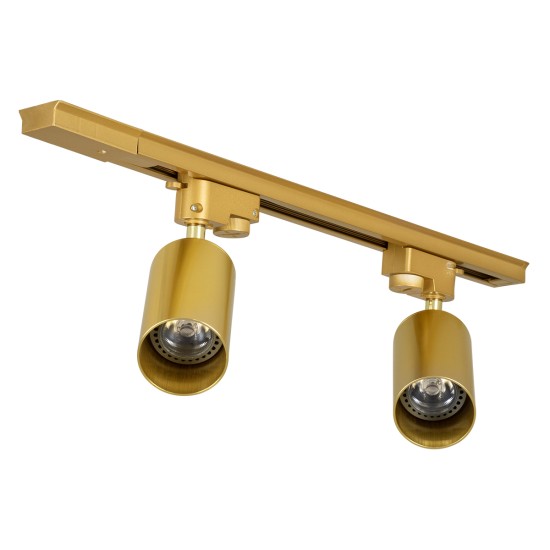 GLOBOSTAR® LEO 60358 Μοντέρνο Φωτιστικό Οροφής με Ντουί 2 x GU10 AC 220-240V IP20 - Χρυσό Πλατίνα - Μ50.5 x Π6 x Υ20cm GLOBOSTAR® LEO 60358 Μοντέρνο Φωτιστικό Οροφής με Ντουί 2 x GU10 AC 220-240V IP20 - Χρυσό Πλατίνα - Μ50.5 x Π6 x Υ20cm