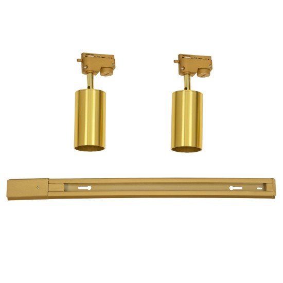 GLOBOSTAR® LEO 60358 Μοντέρνο Φωτιστικό Οροφής με Ντουί 2 x GU10 AC 220-240V IP20 - Χρυσό Πλατίνα - Μ50.5 x Π6 x Υ20cm GLOBOSTAR® LEO 60358 Μοντέρνο Φωτιστικό Οροφής με Ντουί 2 x GU10 AC 220-240V IP20 - Χρυσό Πλατίνα - Μ50.5 x Π6 x Υ20cm