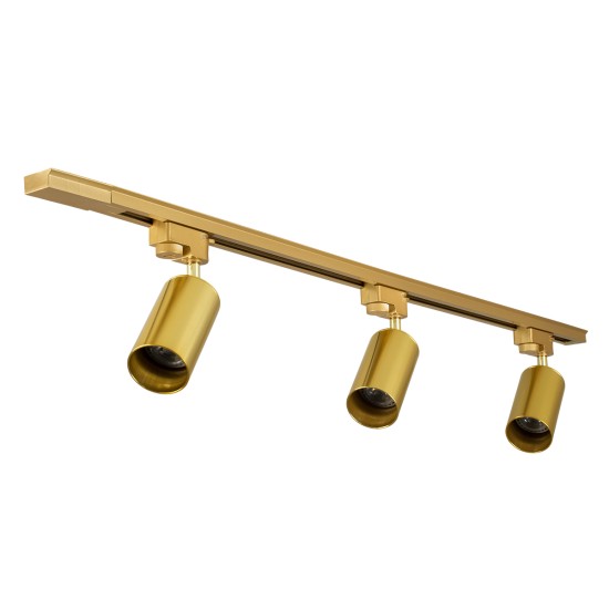 GLOBOSTAR® LEO 60359 Μοντέρνο Φωτιστικό Οροφής με Ντουί 3 x GU10 AC 220-240V IP20 - Χρυσό Πλατίνα - Μ100 x Π6 x Υ20cm GLOBOSTAR® LEO 60359 Μοντέρνο Φωτιστικό Οροφής με Ντουί 3 x GU10 AC 220-240V IP20 - Χρυσό Πλατίνα - Μ100 x Π6 x Υ20cm