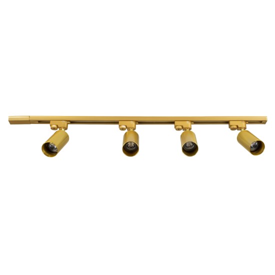 GLOBOSTAR® LEO 60360 Μοντέρνο Φωτιστικό Οροφής με Ντουί 4 x GU10 AC 220-240V IP20 - Χρυσό Πλατίνα - Μ100 x Π6 x Υ20cm GLOBOSTAR® LEO 60360 Μοντέρνο Φωτιστικό Οροφής με Ντουί 4 x GU10 AC 220-240V IP20 - Χρυσό Πλατίνα - Μ100 x Π6 x Υ20cm