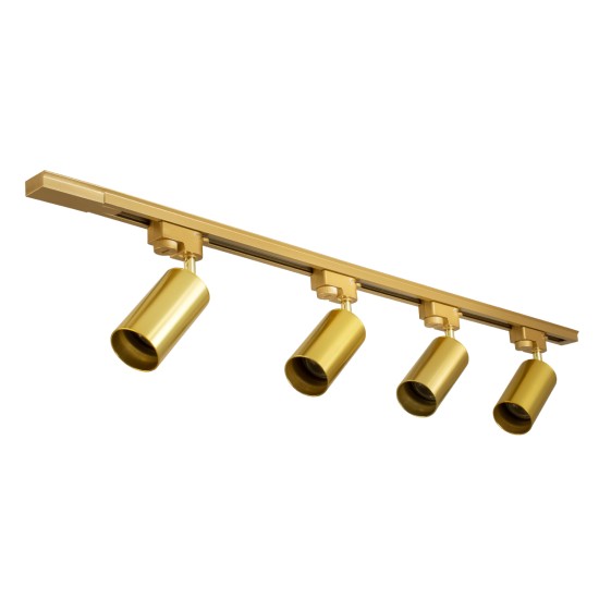 GLOBOSTAR® LEO 60360 Μοντέρνο Φωτιστικό Οροφής με Ντουί 4 x GU10 AC 220-240V IP20 - Χρυσό Πλατίνα - Μ100 x Π6 x Υ20cm GLOBOSTAR® LEO 60360 Μοντέρνο Φωτιστικό Οροφής με Ντουί 4 x GU10 AC 220-240V IP20 - Χρυσό Πλατίνα - Μ100 x Π6 x Υ20cm