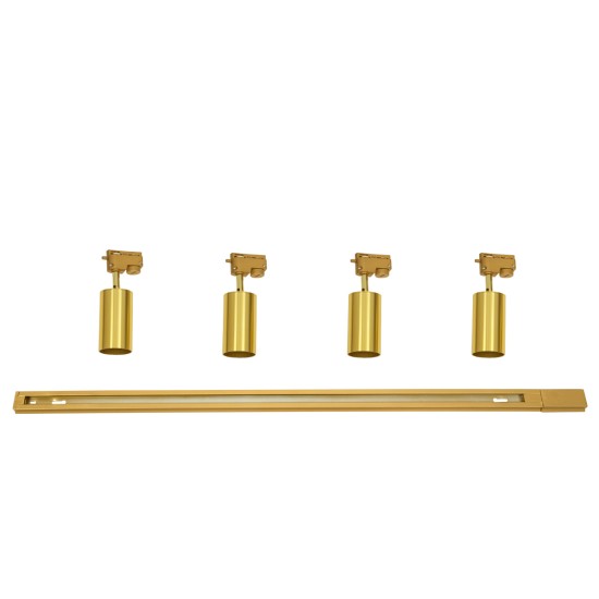 GLOBOSTAR® LEO 60360 Μοντέρνο Φωτιστικό Οροφής με Ντουί 4 x GU10 AC 220-240V IP20 - Χρυσό Πλατίνα - Μ100 x Π6 x Υ20cm GLOBOSTAR® LEO 60360 Μοντέρνο Φωτιστικό Οροφής με Ντουί 4 x GU10 AC 220-240V IP20 - Χρυσό Πλατίνα - Μ100 x Π6 x Υ20cm