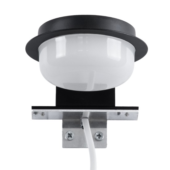 GLOBOSTAR® KIARA 60400 Μοντέρνο Φωτιστικό Τοίχου - Απλίκα Καθρέπτη Μπάνιου LED 5W 560lm 120° AC 220-240V IP44 Φυσικό Λευκό 4500K - Lumileds SMD Chip & TÜV SÜD Driver - Μαύρο Ματ & Λευκό - Μ10 x Π13 x Υ3cm - 3 Χρόνια Εγγύηση