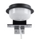 GLOBOSTAR® KIARA 60400 Μοντέρνο Φωτιστικό Τοίχου - Απλίκα Καθρέπτη Μπάνιου LED 5W 560lm 120° AC 220-240V IP44 Φυσικό Λευκό 4500K - Lumileds SMD Chip & TÜV SÜD Driver - Μαύρο Ματ & Λευκό - Μ10 x Π13 x Υ3cm - 3 Χρόνια Εγγύηση