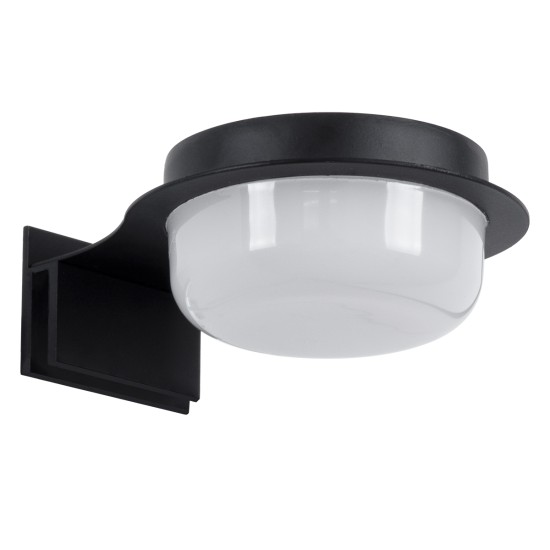 GLOBOSTAR® KIARA 60400 Μοντέρνο Φωτιστικό Τοίχου - Απλίκα Καθρέπτη Μπάνιου LED 5W 560lm 120° AC 220-240V IP44 Φυσικό Λευκό 4500K - Lumileds SMD Chip & TÜV SÜD Driver - Μαύρο Ματ & Λευκό - Μ10 x Π13 x Υ3cm - 3 Χρόνια Εγγύηση