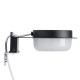 GLOBOSTAR® KIARA 60400 Μοντέρνο Φωτιστικό Τοίχου - Απλίκα Καθρέπτη Μπάνιου LED 5W 560lm 120° AC 220-240V IP44 Φυσικό Λευκό 4500K - Lumileds SMD Chip & TÜV SÜD Driver - Μαύρο Ματ & Λευκό - Μ10 x Π13 x Υ3cm - 3 Χρόνια Εγγύηση