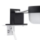 GLOBOSTAR® KIARA 60400 Μοντέρνο Φωτιστικό Τοίχου - Απλίκα Καθρέπτη Μπάνιου LED 5W 560lm 120° AC 220-240V IP44 Φυσικό Λευκό 4500K - Lumileds SMD Chip & TÜV SÜD Driver - Μαύρο Ματ & Λευκό - Μ10 x Π13 x Υ3cm - 3 Χρόνια Εγγύηση