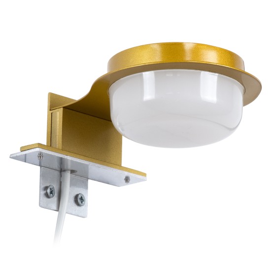 GLOBOSTAR® KIARA 60401 Μοντέρνο Φωτιστικό Τοίχου - Απλίκα Καθρέπτη Μπάνιου LED 5W 560lm 120° AC 220-240V IP44 Φυσικό Λευκό 4500K - Lumileds SMD Chip & TÜV SÜD Driver - Χρυσό & Λευκό - Μ10 x Π13 x Υ3cm - 3 Χρόνια Εγγύηση GLOBOSTAR® KIARA 60401 Μοντέρνο Φωτιστικό Τοίχου - Απλίκα Καθρέπτη Μπάνιου LED 5W 560lm 120° AC 220-240V IP44 Φυσικό Λευκό 4500K - Lumileds SMD Chip & TÜV SÜD Driver - Χρυσό & Λευκό - Μ10 x Π13 x Υ3cm - 3 Χρόνια Εγγύηση