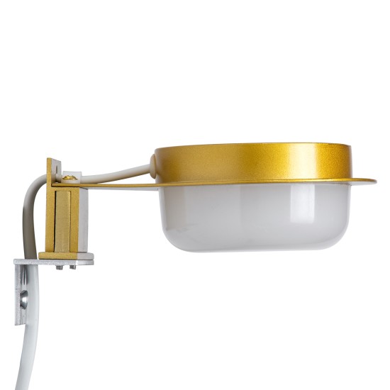 GLOBOSTAR® KIARA 60401 Μοντέρνο Φωτιστικό Τοίχου - Απλίκα Καθρέπτη Μπάνιου LED 5W 560lm 120° AC 220-240V IP44 Φυσικό Λευκό 4500K - Lumileds SMD Chip & TÜV SÜD Driver - Χρυσό & Λευκό - Μ10 x Π13 x Υ3cm - 3 Χρόνια Εγγύηση GLOBOSTAR® KIARA 60401 Μοντέρνο Φωτιστικό Τοίχου - Απλίκα Καθρέπτη Μπάνιου LED 5W 560lm 120° AC 220-240V IP44 Φυσικό Λευκό 4500K - Lumileds SMD Chip & TÜV SÜD Driver - Χρυσό & Λευκό - Μ10 x Π13 x Υ3cm - 3 Χρόνια Εγγύηση