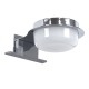 GLOBOSTAR® KIARA 60402 Μοντέρνο Φωτιστικό Τοίχου - Απλίκα Καθρέπτη Μπάνιου LED 5W 560lm 120° AC 220-240V IP44 Φυσικό Λευκό 4500K - Lumileds SMD Chip & TÜV SÜD Driver - Νίκελ Χρώμιο & Λευκό - Μ10 x Π13 x Υ3cm - 3 Χρόνια Εγγύηση