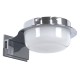 GLOBOSTAR® KIARA 60402 Μοντέρνο Φωτιστικό Τοίχου - Απλίκα Καθρέπτη Μπάνιου LED 5W 560lm 120° AC 220-240V IP44 Φυσικό Λευκό 4500K - Lumileds SMD Chip & TÜV SÜD Driver - Νίκελ Χρώμιο & Λευκό - Μ10 x Π13 x Υ3cm - 3 Χρόνια Εγγύηση