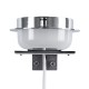 GLOBOSTAR® KIARA 60402 Μοντέρνο Φωτιστικό Τοίχου - Απλίκα Καθρέπτη Μπάνιου LED 5W 560lm 120° AC 220-240V IP44 Φυσικό Λευκό 4500K - Lumileds SMD Chip & TÜV SÜD Driver - Νίκελ Χρώμιο & Λευκό - Μ10 x Π13 x Υ3cm - 3 Χρόνια Εγγύηση