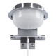 GLOBOSTAR® KIARA 60402 Μοντέρνο Φωτιστικό Τοίχου - Απλίκα Καθρέπτη Μπάνιου LED 5W 560lm 120° AC 220-240V IP44 Φυσικό Λευκό 4500K - Lumileds SMD Chip & TÜV SÜD Driver - Νίκελ Χρώμιο & Λευκό - Μ10 x Π13 x Υ3cm - 3 Χρόνια Εγγύηση