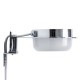 GLOBOSTAR® KIARA 60402 Μοντέρνο Φωτιστικό Τοίχου - Απλίκα Καθρέπτη Μπάνιου LED 5W 560lm 120° AC 220-240V IP44 Φυσικό Λευκό 4500K - Lumileds SMD Chip & TÜV SÜD Driver - Νίκελ Χρώμιο & Λευκό - Μ10 x Π13 x Υ3cm - 3 Χρόνια Εγγύηση