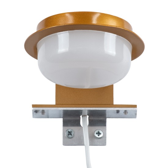 GLOBOSTAR® KIARA 60403 Μοντέρνο Φωτιστικό Τοίχου - Απλίκα Καθρέπτη Μπάνιου LED 5W 560lm 120° AC 220-240V IP44 Φυσικό Λευκό 4500K - Lumileds SMD Chip & TÜV SÜD Driver - Χάλκινο & Λευκό - Μ10 x Π13 x Υ3cm - 3 Χρόνια Εγγύηση