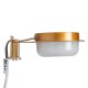 GLOBOSTAR® KIARA 60403 Μοντέρνο Φωτιστικό Τοίχου - Απλίκα Καθρέπτη Μπάνιου LED 5W 560lm 120° AC 220-240V IP44 Φυσικό Λευκό 4500K - Lumileds SMD Chip & TÜV SÜD Driver - Χάλκινο & Λευκό - Μ10 x Π13 x Υ3cm - 3 Χρόνια Εγγύηση