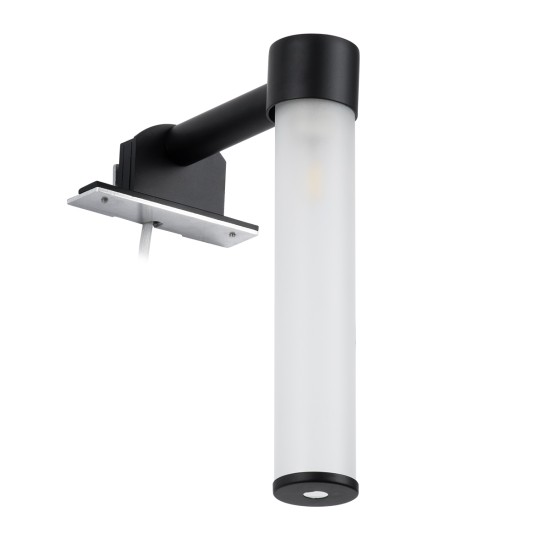 GLOBOSTAR® ELSA 60404 Μοντέρνο Φωτιστικό Τοίχου - Απλίκα Καθρέπτη Μπάνιου με Ντουί 1 x G9 AC 220-240V IP44 - Μαύρο Ματ & Λευκό - Μ3.5 x Π13.5 x Υ20cm