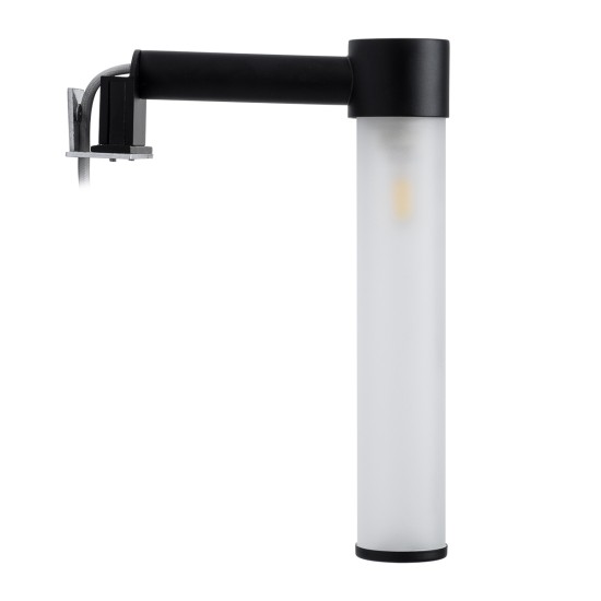 GLOBOSTAR® ELSA 60404 Μοντέρνο Φωτιστικό Τοίχου - Απλίκα Καθρέπτη Μπάνιου με Ντουί 1 x G9 AC 220-240V IP44 - Μαύρο Ματ & Λευκό - Μ3.5 x Π13.5 x Υ20cm