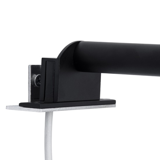 GLOBOSTAR® ELSA 60404 Μοντέρνο Φωτιστικό Τοίχου - Απλίκα Καθρέπτη Μπάνιου με Ντουί 1 x G9 AC 220-240V IP44 - Μαύρο Ματ & Λευκό - Μ3.5 x Π13.5 x Υ20cm