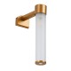 GLOBOSTAR® ELSA 60407 Μοντέρνο Φωτιστικό Τοίχου - Απλίκα Καθρέπτη Μπάνιου με Ντουί 1 x G9 AC 220-240V IP44 - Χάλκινο & Λευκό - Μ3.5 x Π13.5 x Υ20cm